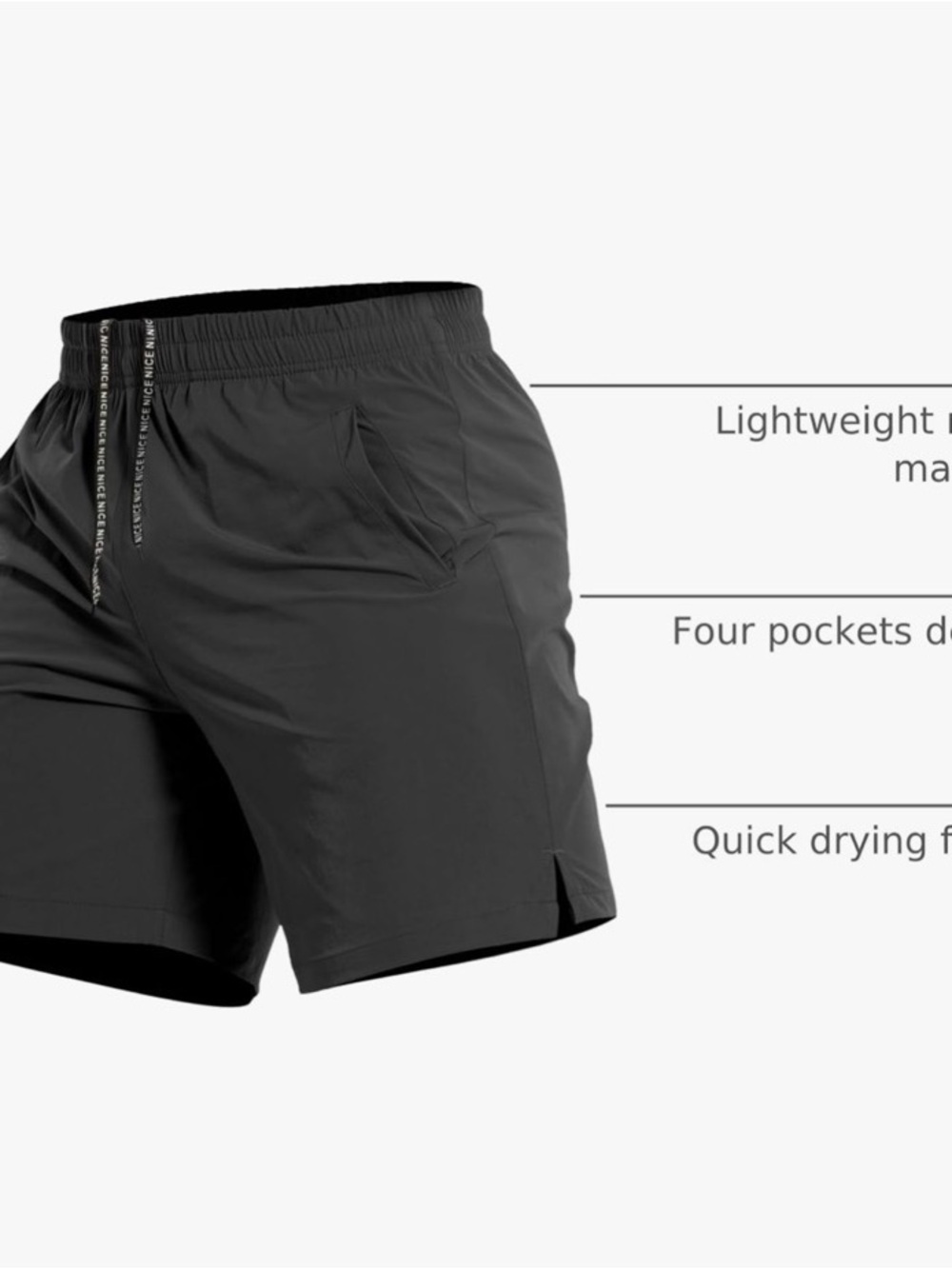 CANGHPGIN men’s work out athletic quick drying running shorts.